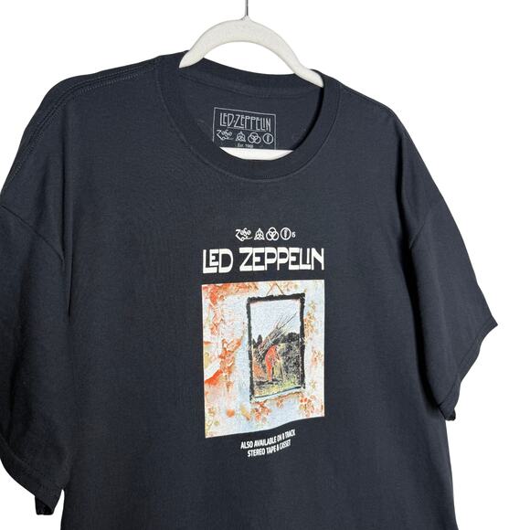 Led Zeppelin IV Album Graphic Short Sleeve Band Tee XL Retro Rock Grunge T-Shirt - Picture 2 of 9